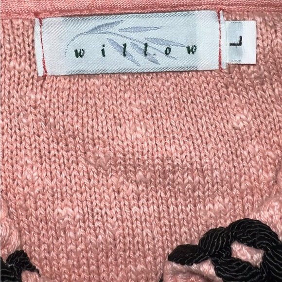 Vintage WILLOW Pink Black Cotton Tweed Blazer Shacket Jacket Women's Large - Picture 8 of 12